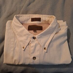 Browning Super Naturals Shooting Shirt Men XXL Beige Short Sleeve Button Down